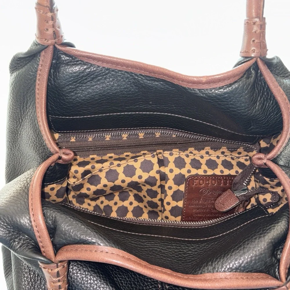 Brighton‎ London Groove Tatum Black Pebble Leather Hobo Shoulder Bag Classiccore